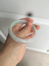 Load image into Gallery viewer, 55.5mm Certified Type A 100% Natural icy watery light purple/white/green oval Jadeite Jade bangle AM55-6862