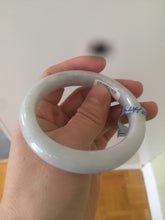 Load image into Gallery viewer, 52.4 mm Certified Type A 100% Natural white Jadeite Jade bangle D2-1408