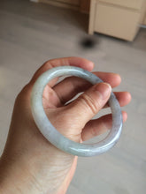 Load image into Gallery viewer, 57.3mm certified Type A 100% Natural black/white/purple (乌鸡翡翠) round cut Jadeite Jade bangle AK17-2610