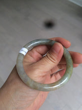 Load image into Gallery viewer, 53mm certified Type A 100% Natural green/brown round cut Jadeite Jade bangle AD85-1438