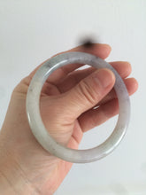 Load image into Gallery viewer, 57.3mm certified Type A 100% Natural black/white/purple (乌鸡翡翠) round cut Jadeite Jade bangle AK17-2610