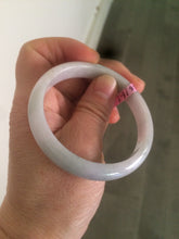 Load image into Gallery viewer, 53.1mm Certified Type A 100% Natural light green/white authentic Jadeite Jade bangle R43-0004