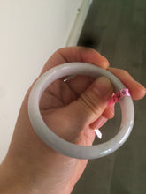 Load image into Gallery viewer, 53.1mm Certified Type A 100% Natural light green/white authentic Jadeite Jade bangle R43-0004
