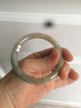 Load image into Gallery viewer, 53mm certified Type A 100% Natural green/brown round cut Jadeite Jade bangle AD85-1438