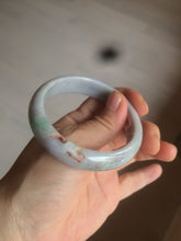 Load image into Gallery viewer, 54.2mm 100% natural type A certified light green/purple/red (FU LU SHOU, 福禄寿) jadeite jade bangle AM35-0063