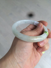 Load image into Gallery viewer, 57mm certificated type A 100% Natural light green yellow Jadeite Jade bangle AD84-5745
