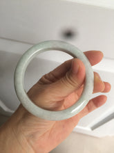 Load image into Gallery viewer, 56.9mm 100% natural Type A light green white jadeite jade bangle AD86-1030