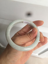Load image into Gallery viewer, 56.9mm 100% natural Type A light green white jadeite jade bangle AD86-1030