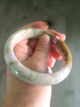 Load image into Gallery viewer, 57.7mm Certified 100% natural Type A green/brown/purple jadeite jade bangle R45-3374