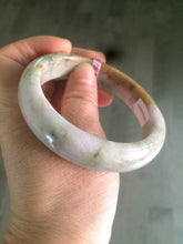 Load image into Gallery viewer, 57.7mm Certified 100% natural Type A green/brown/purple jadeite jade bangle R45-3374