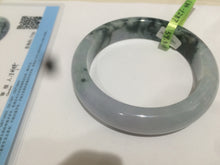 Load image into Gallery viewer, 58.5mm certificated Type A 100% Natural green/white Jadeite Jade bangle L86-1287