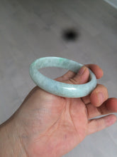 Load image into Gallery viewer, 53.5mm Certified type A 100% Natural light green oval jadeite jade bangle AD87-1032