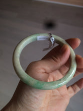 Load image into Gallery viewer, 59.5mm Certified Type A 100% Natural sunny green/yellow Jadeite Jade bangle D53-2599