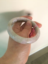 Load image into Gallery viewer, 57.7mm Certified 100% natural Type A green/brown/purple jadeite jade bangle R45-3374