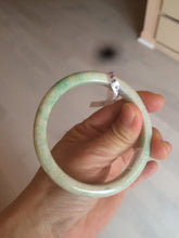 Load image into Gallery viewer, 59.5mm Certified Type A 100% Natural sunny green/yellow Jadeite Jade bangle D53-2599