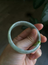 Load image into Gallery viewer, 52mm certified Type A 100% Natural light green thin jadeite jade bangle AH10-3438
