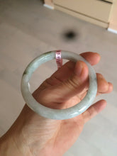 Load image into Gallery viewer, 55.4mm certified 100% natural green white jadeite jade bangle D1-1393