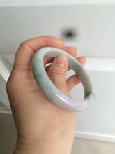 Load image into Gallery viewer, 54.5mm certified Type A 100% Natural green/purple/white jadeite jade bangle AB69-9790