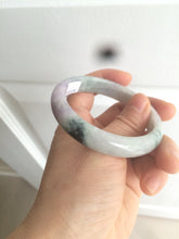 Load image into Gallery viewer, 54.5mm certified Type A 100% Natural green/purple/white jadeite jade bangle AB69-9790