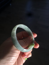 Load image into Gallery viewer, 52mm certified Type A 100% Natural light green thin jadeite jade bangle AH10-3438
