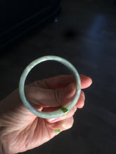 Load image into Gallery viewer, 52mm certified Type A 100% Natural light green thin jadeite jade bangle AH10-3438