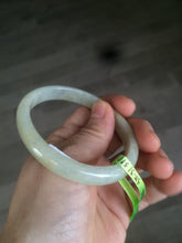 Load image into Gallery viewer, 54.7mm Certificated Type A 100% Natural yellow oval jadeite jade bangle AC37-8526