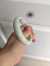 Load image into Gallery viewer, 57.4mm 100% natural Type A sunny green/white jadeite jade bangle K92-1110