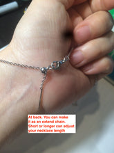 Load image into Gallery viewer, 1mm adjustable silver color stainless steel needle end necklace thin chains DIY supply XY5