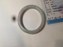 Load image into Gallery viewer, 55.5mm Certified Type A 100% Natural icy watery light purple/white/green oval Jadeite Jade bangle AM55-6862