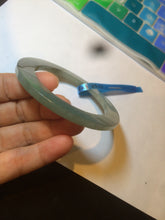 Load image into Gallery viewer, 54mm Type A 100% Natural dark green/gray Jadeite Jade bangle AS52