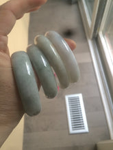 Load image into Gallery viewer, 50-52 mm Type A 100% Natural light green/white Jadeite Jade baby/little kids/small adult hand AB11-1/2/3