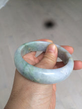 Load image into Gallery viewer, 57.6mm certified type A 100% Natural green yellow purple jadeite jade bangle K94-9897