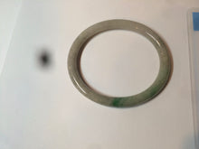 Load image into Gallery viewer, 48mm certified Type A 100% Natural sunny green/dark green/gray/black round cut Jadeite Jade bangle am64-6622