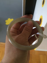 Load image into Gallery viewer, Sale! Certified 61mm 100% Natural light green/ yellow nephrite Jade bangle J36-1121