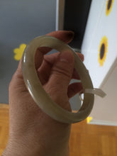 Load image into Gallery viewer, Sale! Certified 61mm 100% Natural light green/ yellow nephrite Jade bangle J36-1121