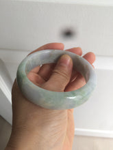 Load image into Gallery viewer, 57.6mm certified type A 100% Natural green yellow purple jadeite jade bangle K94-9897