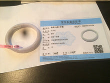 Load image into Gallery viewer, 51.3mm Certified Type A 100% Natural green light purple Jadeite Jade oval bangle AD53-3154