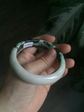 Load image into Gallery viewer, 57.8mm certified type A 100% Natural sunny green/orange/white jadeite jade bangle AE41-9586