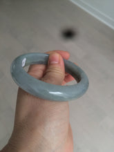 Load image into Gallery viewer, 56mm Certified type A 100% Natural smoky gray/black Jadeite bangle AF11-5972