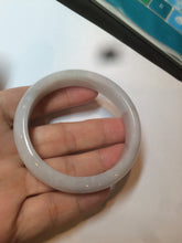 Load image into Gallery viewer, 50mm certificated Type A 100% Natural light green/white/purple Jadeite Jade bangle AM67