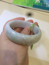 Load image into Gallery viewer, 53.9mm Certified Type A 100% Natural white/purple/green/yellow chubby Jadeite Jade bangle Z91-5685