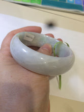 Load image into Gallery viewer, 53.9mm Certified Type A 100% Natural white/purple/green/yellow chubby Jadeite Jade bangle Z91-5685