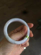 Load image into Gallery viewer, 54mm certifed 100% natural certified white/light purple jadeite jade bangle AC43-5953