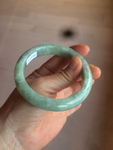 Load image into Gallery viewer, 57.4mm certified Type A 100% Natural green/gray Jadeite Jade bangle X122-7140