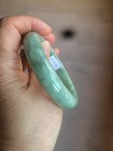 Load image into Gallery viewer, 57.4mm certified Type A 100% Natural green/gray Jadeite Jade bangle X122-7140
