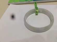 Load image into Gallery viewer, 52.4mm certified Type A 100% Natural light green/white/purple thin Jadeite Jade bangle Z98-7327