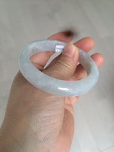 Load image into Gallery viewer, 53.4mm 100% natural certified light green/white/light purple jadeite jade bangle A72-0984