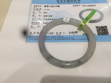 Load image into Gallery viewer, 57.3mm certified Type A 100% Natural black/white/purple (乌鸡翡翠) round cut Jadeite Jade bangle AK17-2610