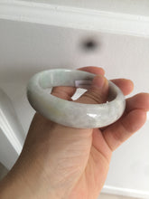 Load image into Gallery viewer, 57.6mm certified type A 100% Natural green white jadeite jade bangle K93-1031