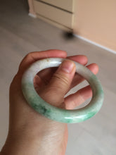 Load image into Gallery viewer, 56mm certified 100% natural sunny green/white/purple/yellow round cut jadeite jade bangle AF9-8927